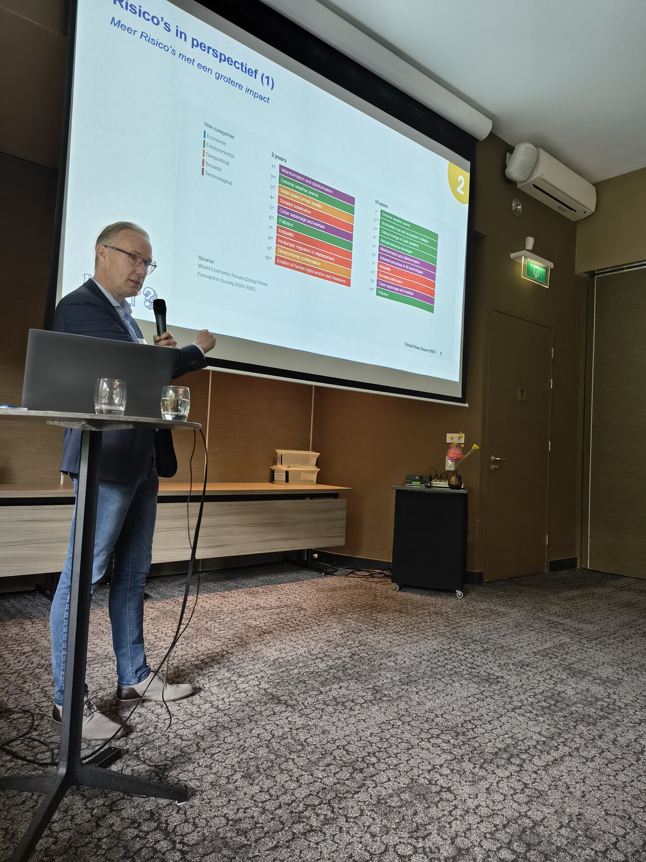 Martin de Bruin geeft een lezing over risico's in perspectief
