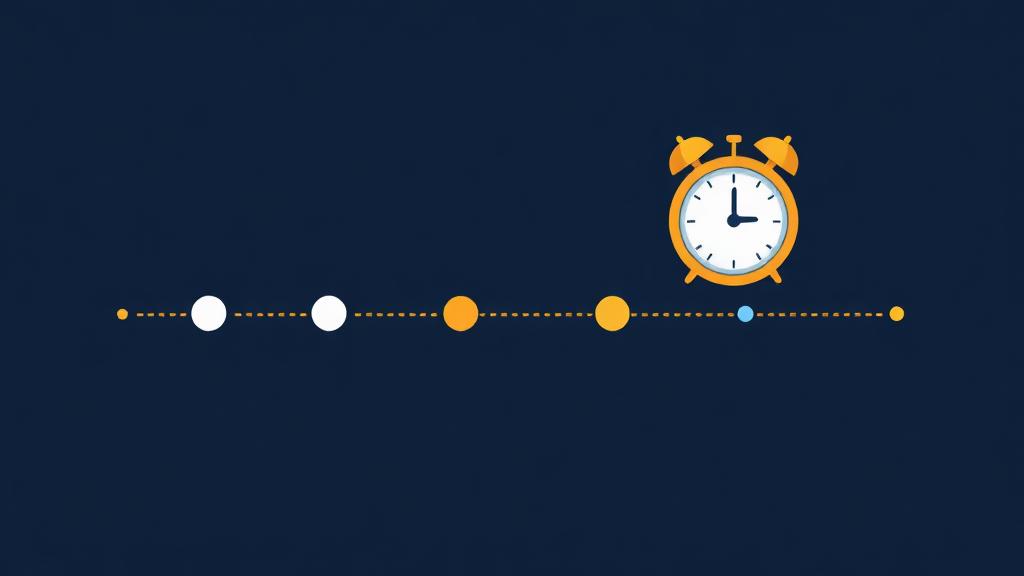 Abstracte illustratie van een tijdlijn met deadlines