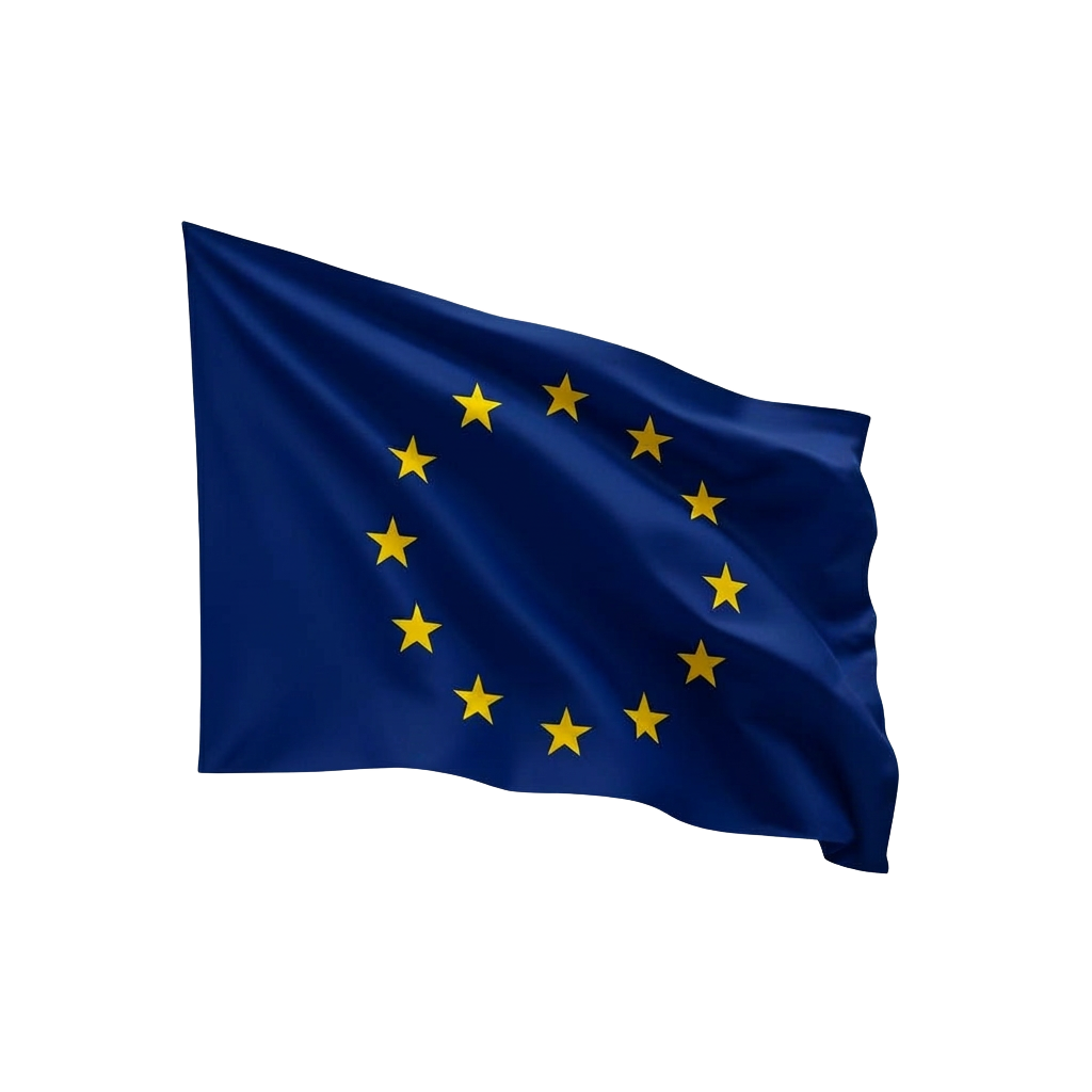Wapperende EU-vlag als symbool voor de EU AI Act